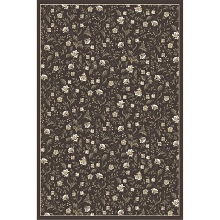 AURIC 6674-0015-BROWN Pisa Round Brown Traditional Turkey Area Rug7 ft. 10 in. AU679277